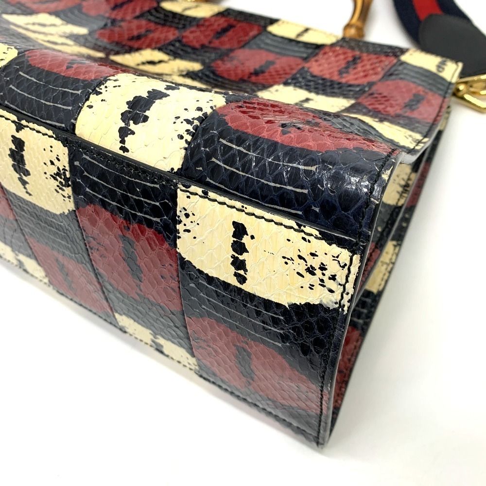 Gucci Nimfair Handbag Python Leather Red - image 6